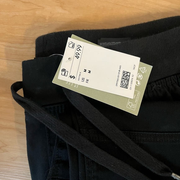 ⚫️ BNWT Men’s Cargo Joggers Elastic Waist - Medium, Black ⚫️ - Picture 5 of 7